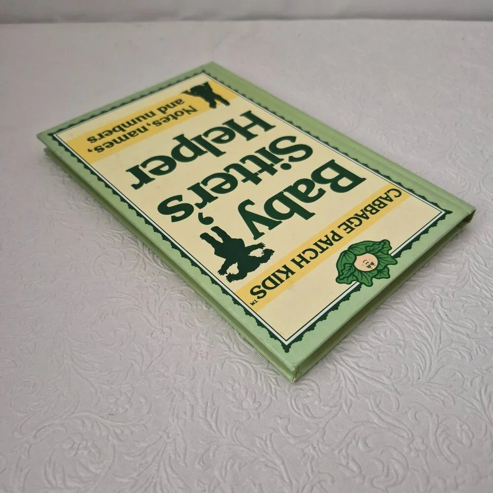 Vintage 1984 Cabbage Patch Kids Baby Sitters Helper Notes Names Numbers Book
